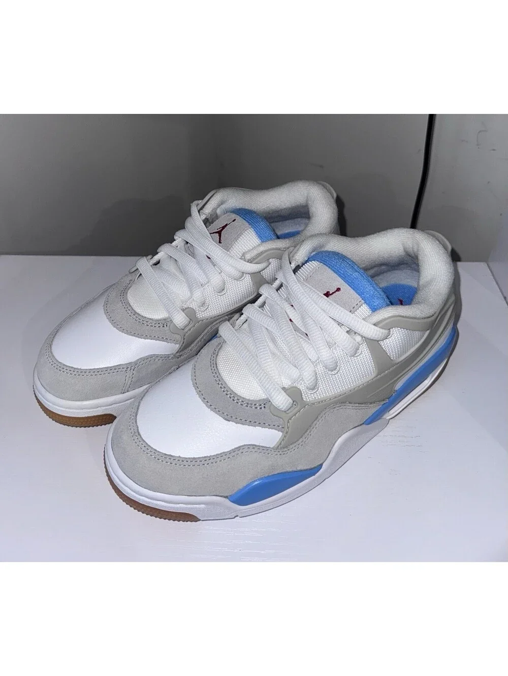 Nike Air Jordan 4 RM Low White/Blue Size 5.5 Youth 7 Women’s Brand New